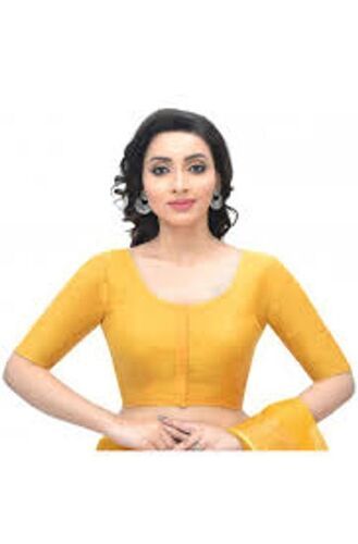 Women's Stylish And Fashionable Low Cost Skin Friendly Plain Yellow Blouse