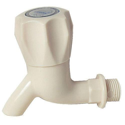 Rust Proof White Round Shaped Pvc Plastic Water Tap Used In Home, 7 Inch 