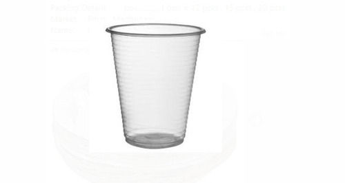 Transparent Cylindrical Shape Plain Disposable Plastic Glass Used For Party, 85 Mm 