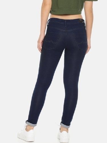 Buy Miss Chase Women's Navy Blue Skinny Fit High Rise Clean Look  Stretchable Denim Jeans online