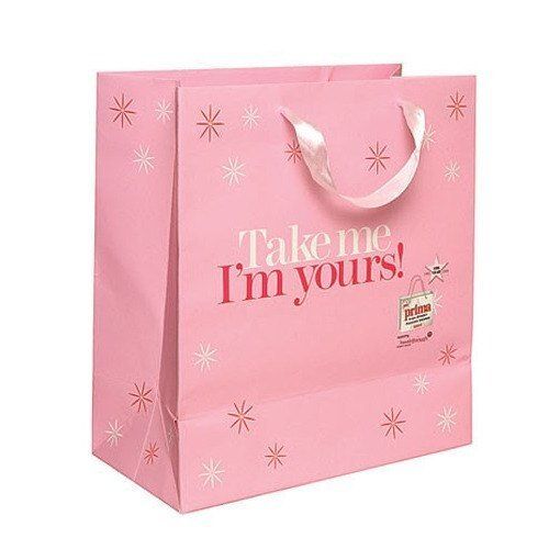 Antistatic Comfortable Easy To Handle Light Weight Pink Printed Waterproof Paper Carry Bag