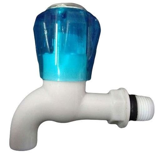 Corrosion Resistant Blue And White Round Shaped Pvc Plastic Water Tap, 150 Gram Size: 8 Inch