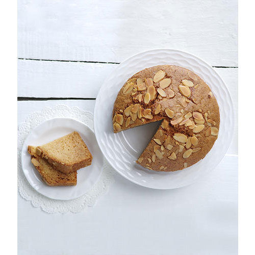 Healthy Yummy Tasty Delicious High In Fiber And Vitamins Round Eggless Almond Sweet Delicious Tea Cake