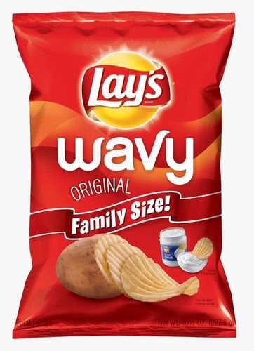 Pack Of 28 Gram Delicious And Tasty Lays Wavy Original Potato Chips