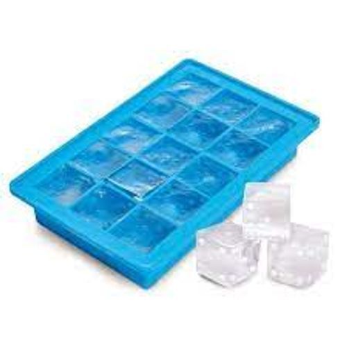 Plain Blue Color Silicone Ice Cube Trays