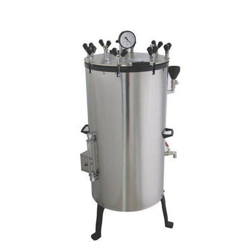 Silver 70 Liter Stainless Steel High Pressure Simple Cylinder Vertical Autoclave 