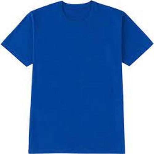 Cotton T-Shirt - Sizes S to XXXL, O-Neck Design - Comfortable Breathable Plain Blue Tee for Casual Wear