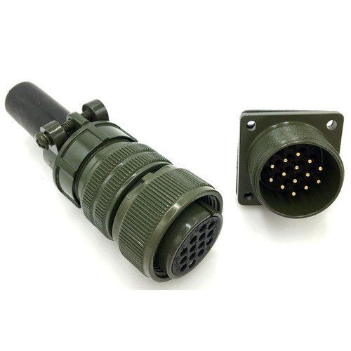 Any Color Strong And Light Weight Aluminum Alloy Militarily Cadmium 14 Pin Male Female Connector