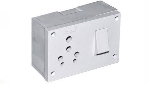 Pvc 16 Amper Flame Retardant Rectangular Shape White Electrical Switch Box 