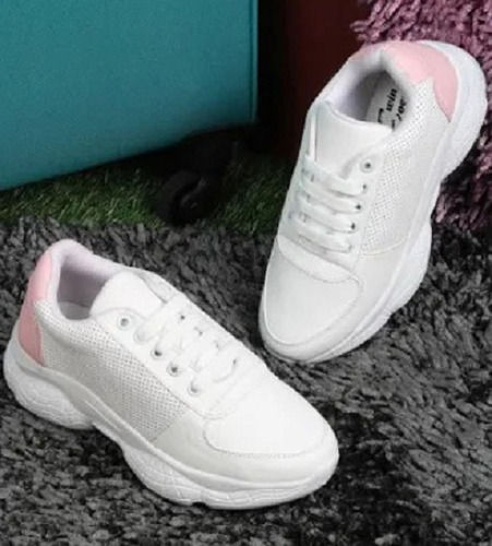 Breathable Comfortable And Light Weight Stylish White Shoes For Women Casual Wear