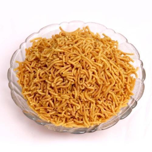 Black Crispy Noodle-Like Snack Made From Gramme Flour Indian Delicacy Plain Sev Namkeen