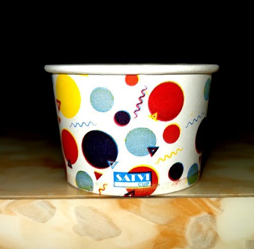 Easy To Use Lightweight Ecofriendly And Recyclable Disposable Multicolor Paper Ice Cream Cup