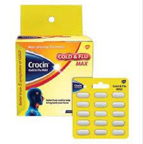 General Medicines Crocin Cold And Flu15 Tablet Suitable For Adults Recommended For: Fever