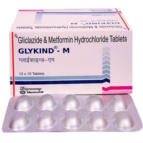 Gliclazide And Metformin Hydrochloride Tablets With Pack Of 12 X 10 Tablets