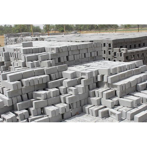 White High Strength Long Lasting Weather Resistant Rectangular Grey Ash Bricks