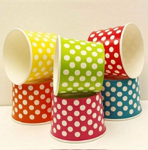 Light Weight Environmentally Friendly Reusable Multicolor Paper Ice Cream Cup Lead Time: 7