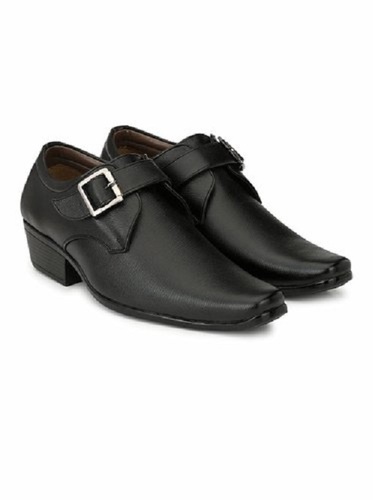 Men Leather Comfortable Breathable Party Wear Black Formal Shoes