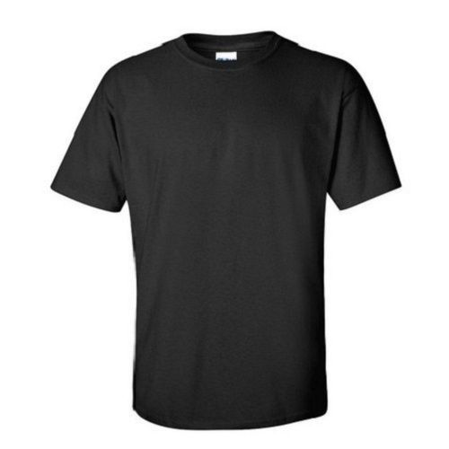 Plain Black Half Sleeve Round Neck Breathable Skin Friendly Wrinkle Free Cotton T Shirts For Men Age Group: 18 Above