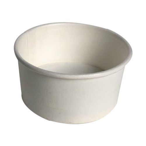 Recyclable Reusable Durable Eco-Friendly White Disposable Plain Paper Ice Cream Cup