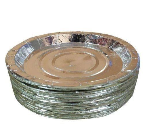 Casual Dinners Biodegradable Compostable Round Silver Coated Disposable Plates 