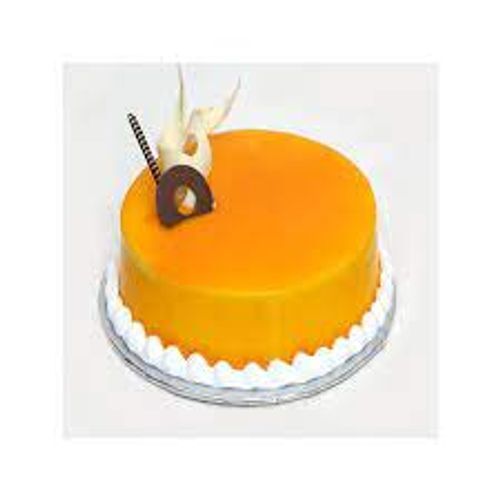  स्वादिष्ट और व्हीप्ड मैंगो प्यूरी क्रीम वेनिला फ्रॉस्टिंग टेस्टी मैंगो केक 500 ग्राम 