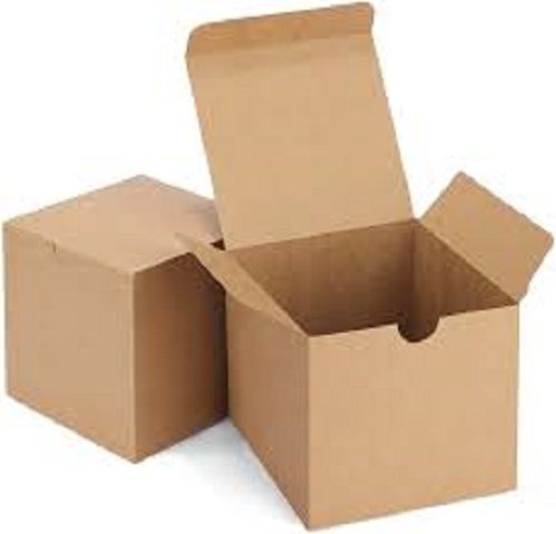 Square Easy To Carry Eco Friendly And Recyclable Brown Cardboard Boxes