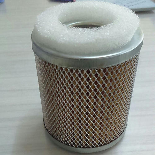 Air Filter Element - Steel ULPA Filter, Round Shape, Silver Color | Durable Synthetic Non-Woven Protection, Active Carbon Medium