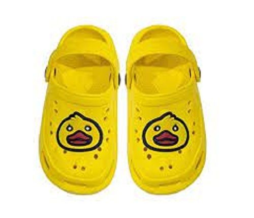 Rubber Kid Comfortable Soft Lightweight Long Durable Slip Resistance Yellow Slippers