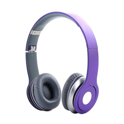 Purple And Gray Computer Headphone