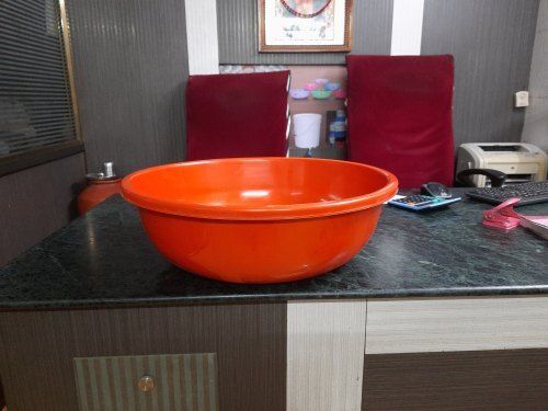 Strong Light Weight Durable Round And Unbreakable Plastic Orange Tub