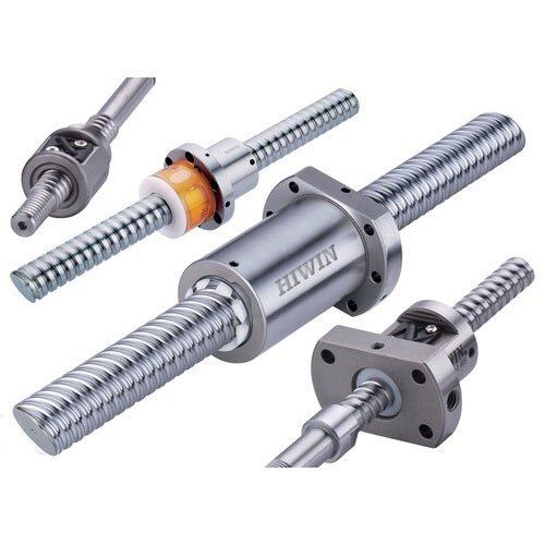 Sturdy Constructed High Strength Round Silver Chrome Finish Linear Motion Ball Screws