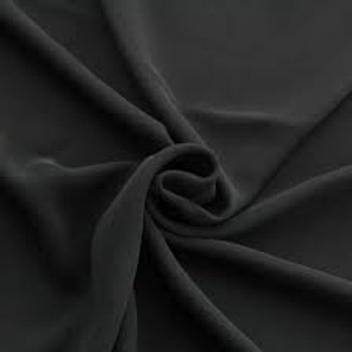 Washable Style Machine Washed Lightweight High-Quality Crepe Fabric Black Colour