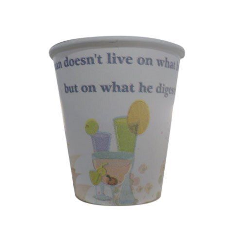150 Ml Light Weight And Easy To Used Disposable Printed Party Paper Cup, Pack Of 50