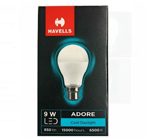 6 Inch Size 9 Watt Input Voltage Ceramic Cool Daylight Havells Led Bulb 220V Application: Home