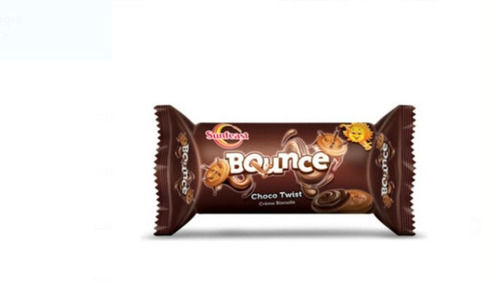 30 Grams Pack Brown Sweet And Delicious Round Shape Chocolate Bounce Biscuit 