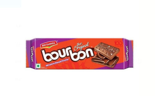 Brown Sweet And Delicious Crispy Rectangle Shape Britannia Bour Bon Biscuit  Fat Content (%): 2 Percentage ( % )