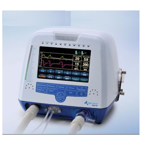 टिकाऊ लाइट वेट एयरवेज रेसिस्टेंस ब्लू एंड व्हाइट पोर्टेबल वेंटिलेटर