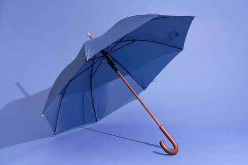 Blue Folding Umbrella For Protection From Sun Rays And Rain