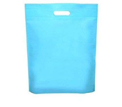 Light Weight Recyclable Eco Friendly Sky Blue Plain Non Woven Carry Bag