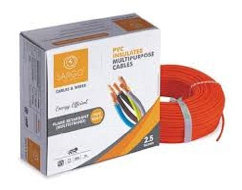 Light Wight High Current Carry Capacity And Long Durable Orange Pvc Electrical Wire Frequency (Mhz): 50-60 Hertz (Hz)