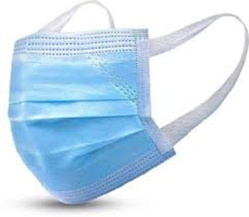 Lightweight Breathable Skin Friendly Blue Easy To Wear Disposable Face Mask