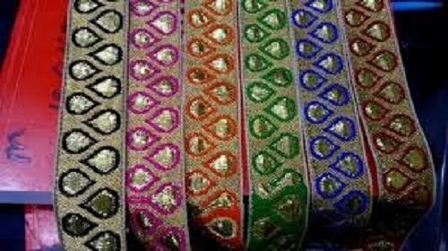 Long Lasting Lightweight And Comfortable Beautiful Stone Work Multicolor Fancy Laces 