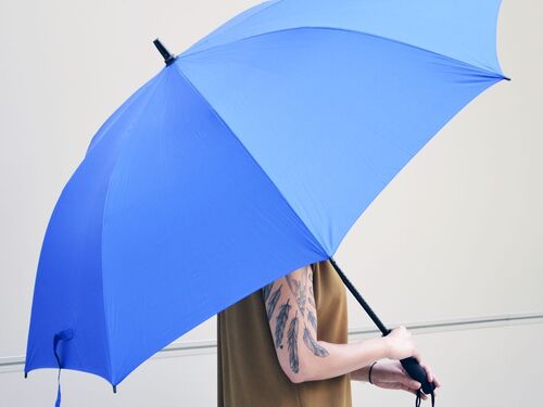 गोल्फ के लिए ब्लू नायलॉन और पॉलिएस्टर G4 फ्री यूवी छाता