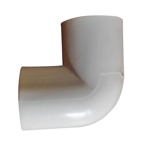 White Upvc Elbow For Pipe Fitting, 1/2 Inch Size, 90 Degree Elbow Bend Angle