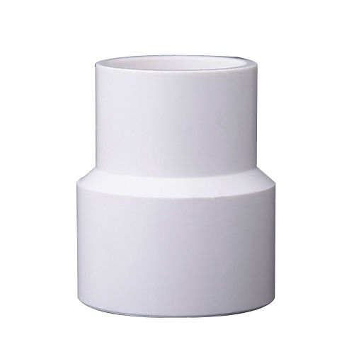 Upvc Pipe Reducer, Medium Pressure And 2 Way, White Color And Round Shape