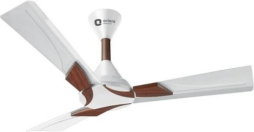 White And Brown Color 1200 Mm Size Voltage 220 Volt 420 Rpm Orient Ceiling Fan Blade Material: Aluminum