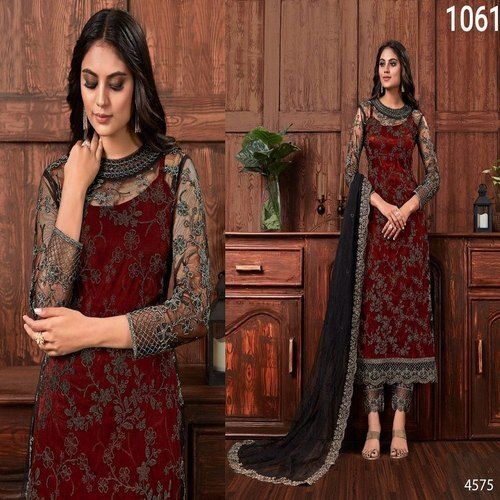 Woman Fashionable Breathable And Comfortable Stylish Multicolor Fancy Suit With Dupatta