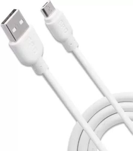 2.6 Amp1 Meter Length Plastic Material White Micro Usb Data Cable For Phone Display Color: Color