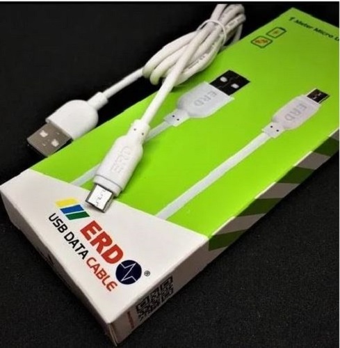 500ma Current 1 Meter White Erd Type C Rubber Body Usb Mobile Data Cable