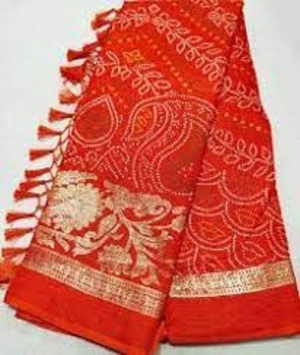 Summer Beautiful Stylish Breathable Designer Wear Modern And Trendy Red Cotton Saree